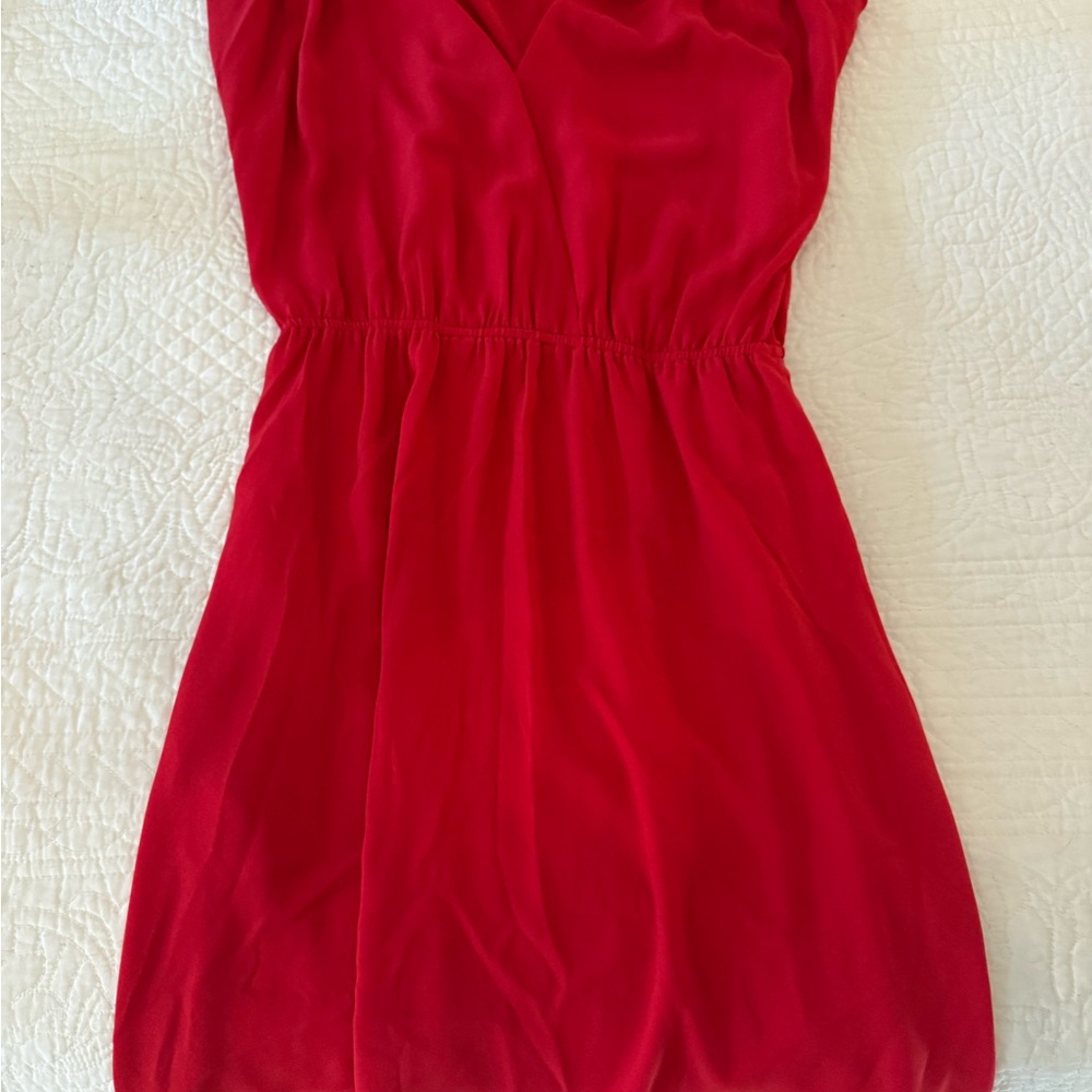 Halogen Red Midi Dress
